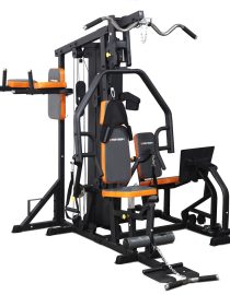 Multigym Multiestación 80 kg con prensa y barras Ranbak 660