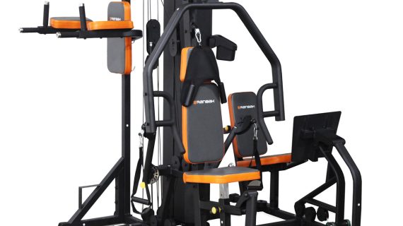 Multigym Multiestación 80 kg con prensa y barras Ranbak 660